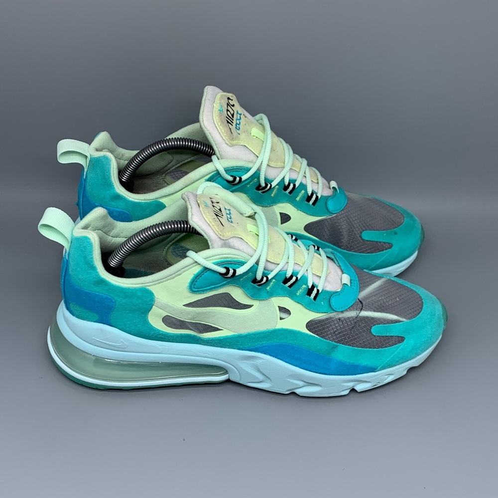 Nike Air Max 270 React Hyper Jade Running Shoes AO4971-301 Men’s Sz 10.5